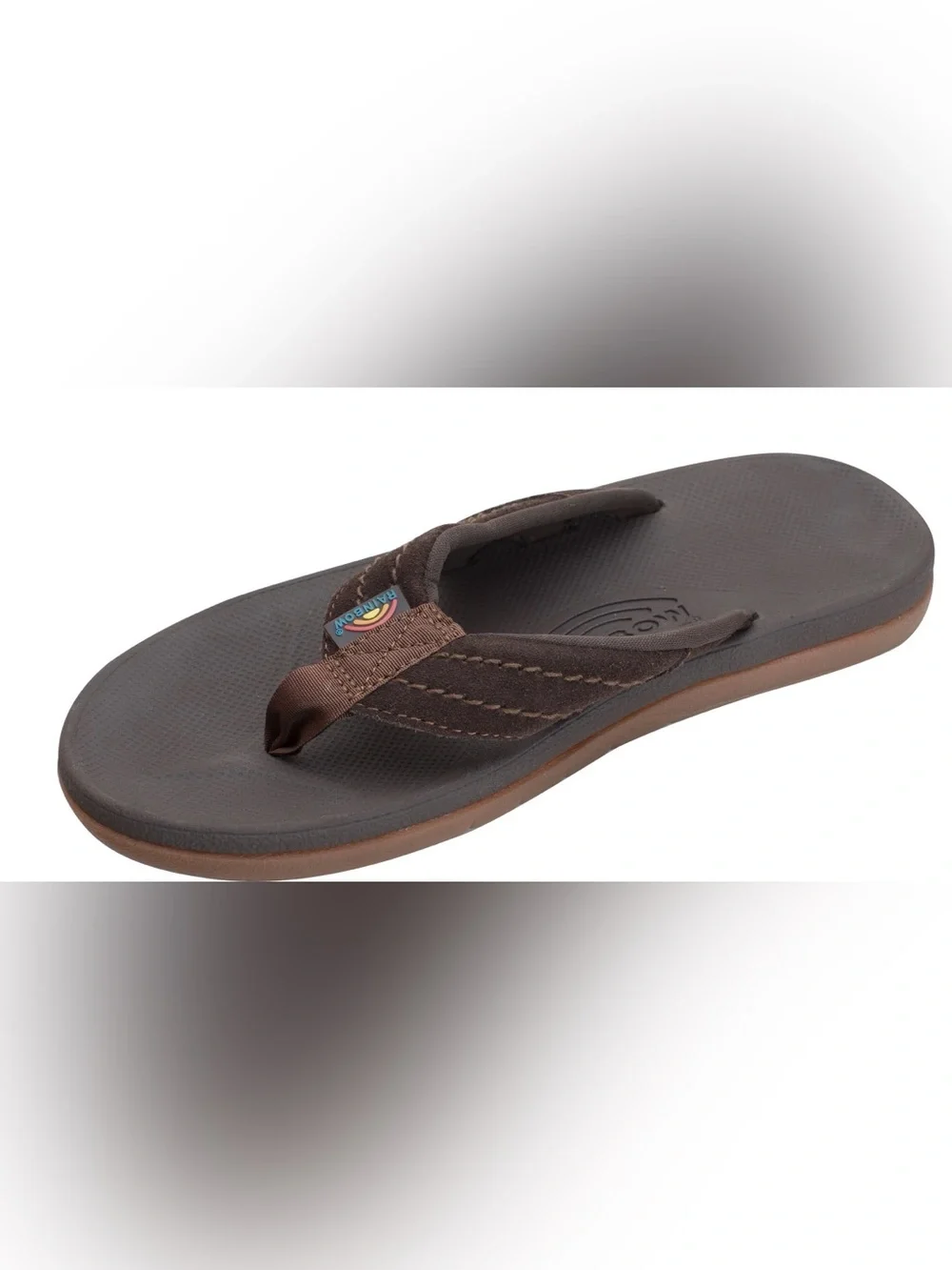 Men's 7 Dark Brown East Cape - Molded Rubber w/ Natural Suede Strap